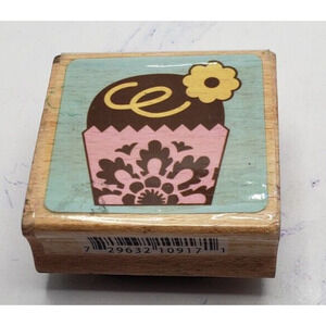 Hampton Art Studio G Hot Fudge Studio Chocolate Candy Wood Mounted Rubber Stamp